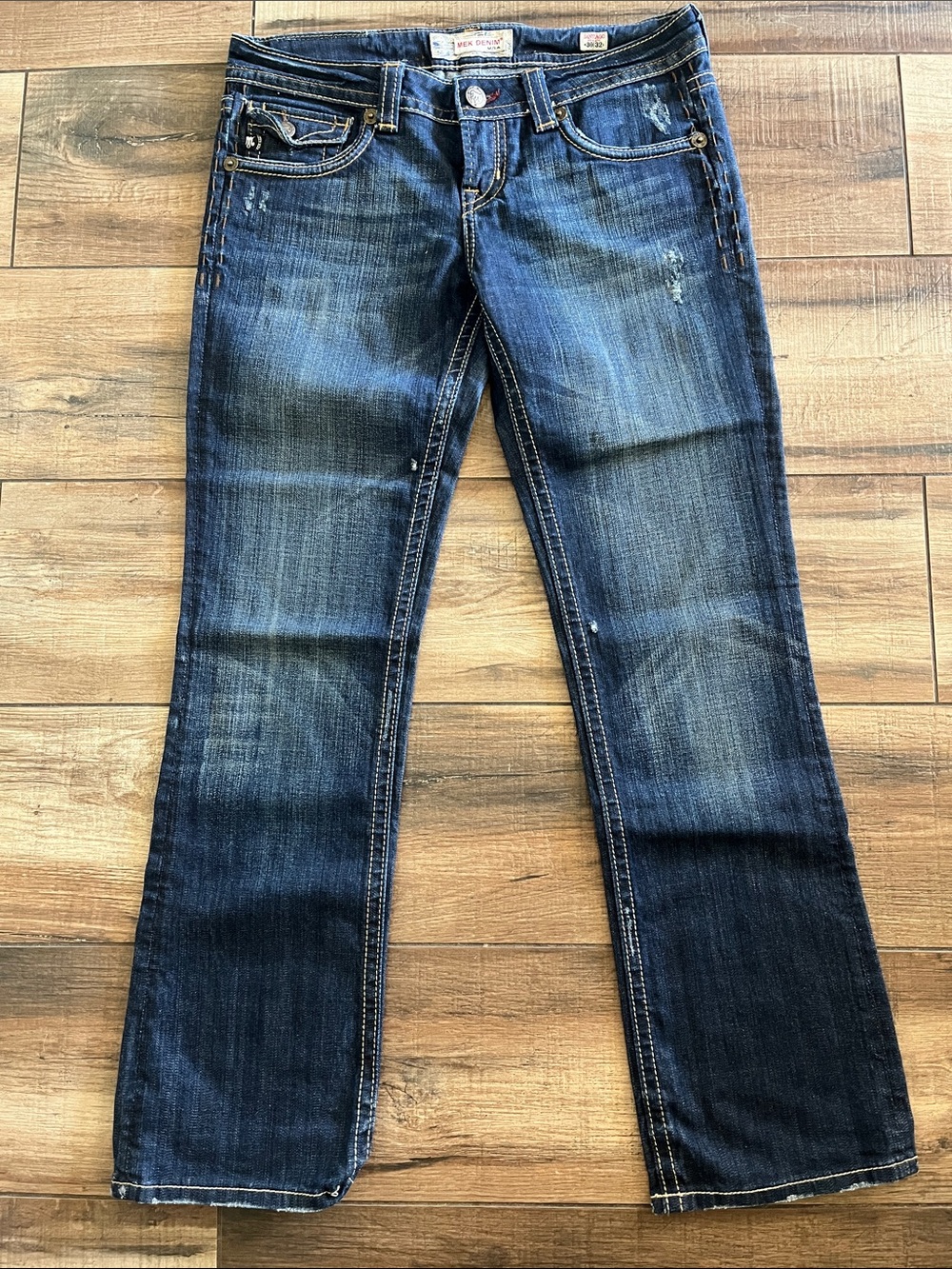 MEK Women's Dark Blue Straight-Leg Jeans